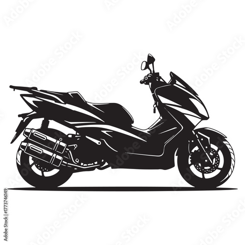 Maxi scooter isolated on white background