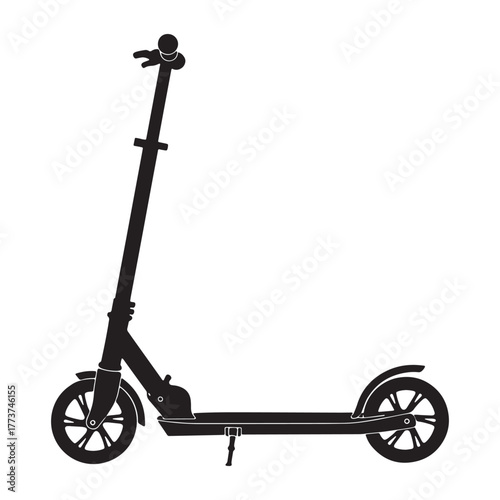 Kick scooter isolated on white background