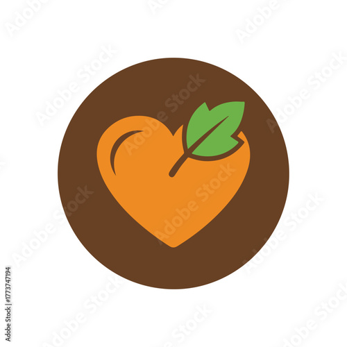 Orange heart leaf 