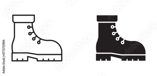 boot icon set, vector illustration .