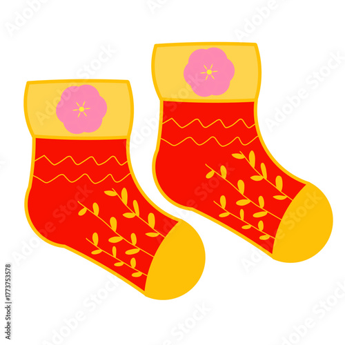 christmas socks vector illustration