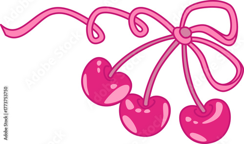 Cherry Cluster with Ribbon