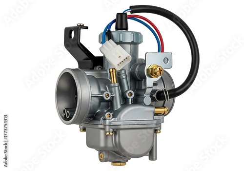 Motorcycle carburetor isolated on white background