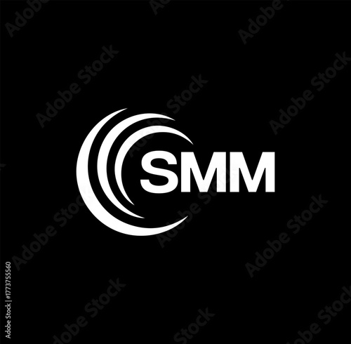 SMM set ,SMM logo. S M M design. White SMM letter. SMM, S M M letter logo design. Initial letter SMM letter logo set, linked circle uppercase monogram logo. S M M letter logo vector design.	