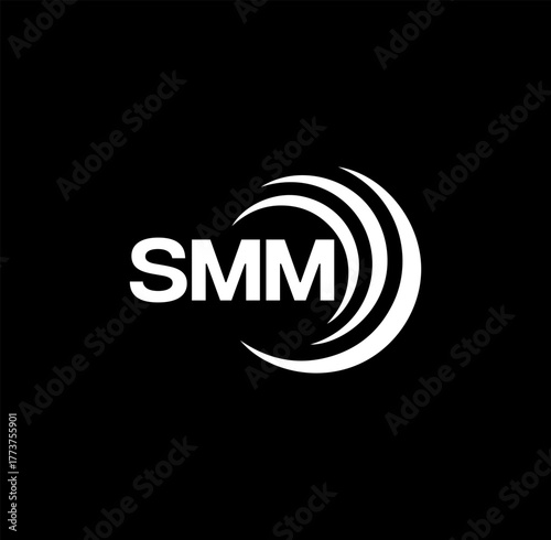 SMM set ,SMM logo. S M M design. White SMM letter. SMM, S M M letter logo design. Initial letter SMM letter logo set, linked circle uppercase monogram logo. S M M letter logo vector design.	