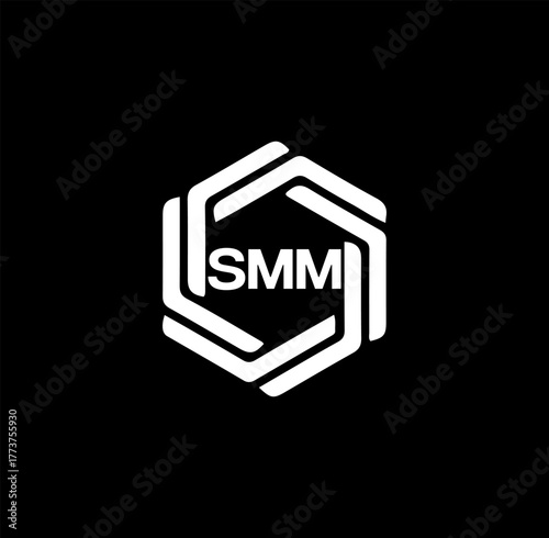 SMM set ,SMM logo. S M M design. White SMM letter. SMM, S M M letter logo design. Initial letter SMM letter logo set, linked circle uppercase monogram logo. S M M letter logo vector design.	
