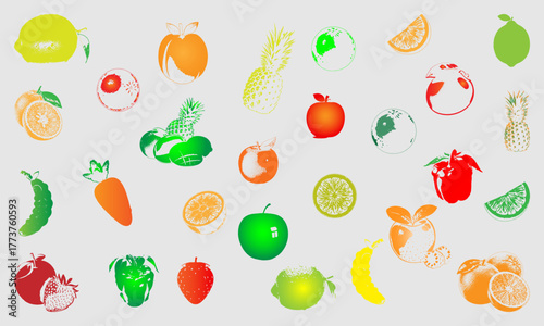 Fruit pattern Images, Fruit Pattern vector template design, Food pattern design