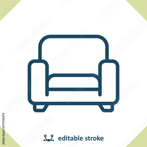 Armchair Icon. Furniture, Living Room