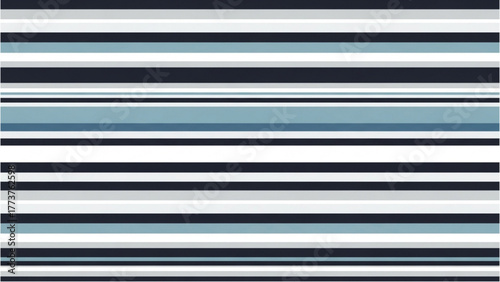 Abstract horizontal stripes pattern with varying shades of blue and gray