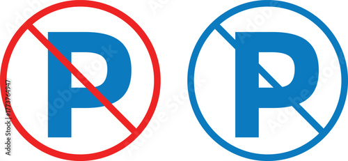 No parking sign. gate warning sign. Safety signs. Warning highway limit speed
