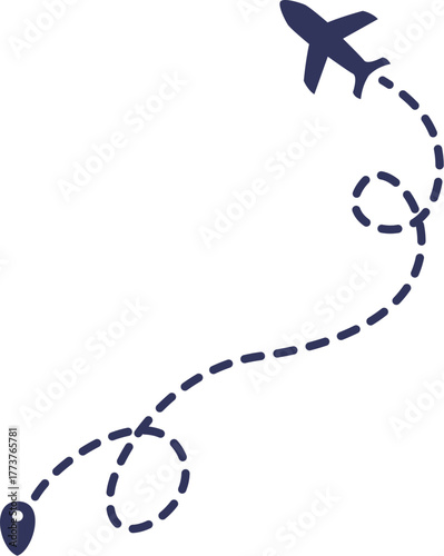 Airplane dotted Line