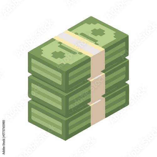 stack of dollars vector illustration design