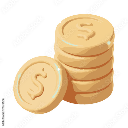 Dollar Coin vector illustration design