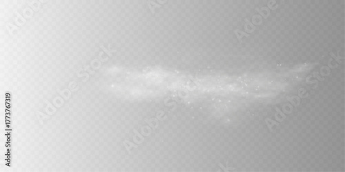 Gray smoke PNG with fog and particles on a transparent background.