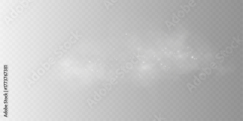 Gray smoke PNG with fog and particles on a transparent background.