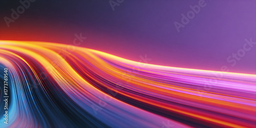 Vibrant Data Ribbons: A Captivating Minimalist Exploration of Digital Landscapes