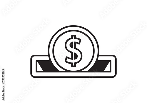 money line icon. Signs and symbols can be used for web, logo, mobile app