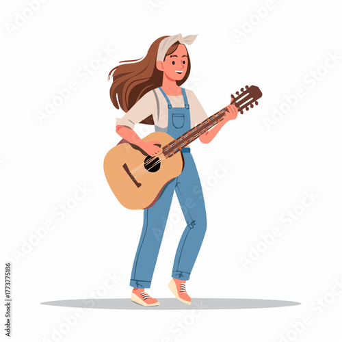 Person playing guitar – Music, instrument, performance, creativity