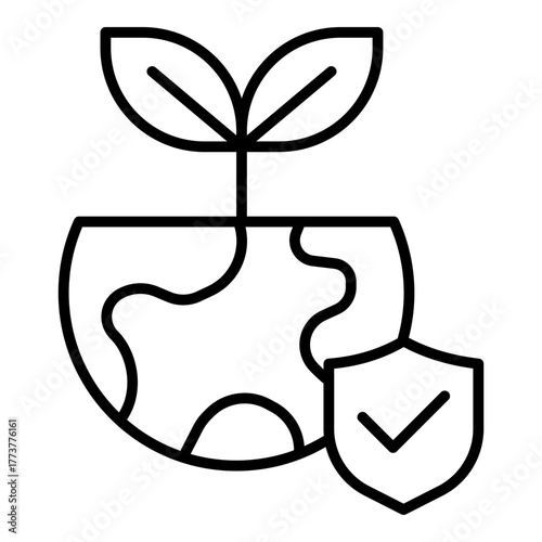 Climate Resilience Icon. Vector Line Icon