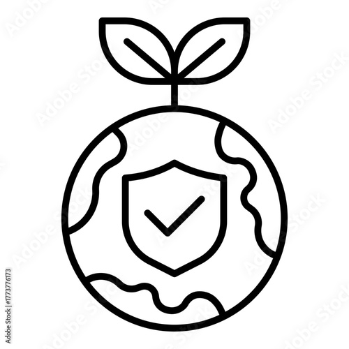 Climate Resilience Icon. Vector Line Icon