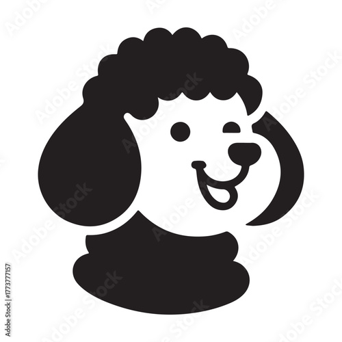 Adorable Poodle Portrait: A Charming and Playful Dog.