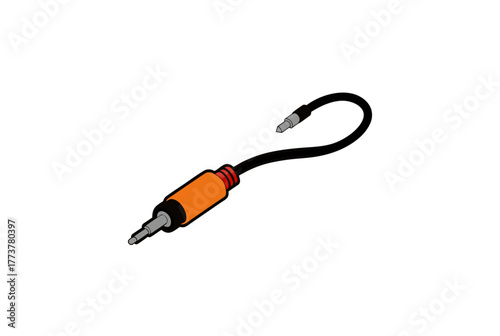 Audio cable design vector 