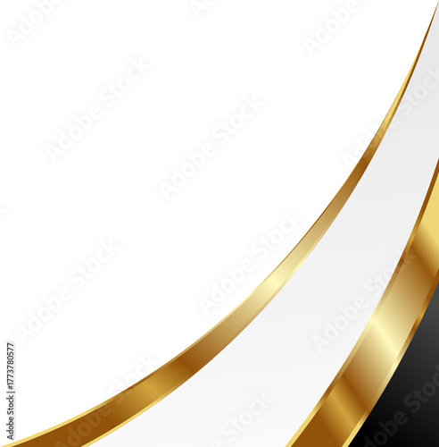 Black and Gold Luxury Corner Border Illustration