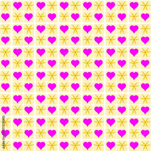 seamless floral and love pattern