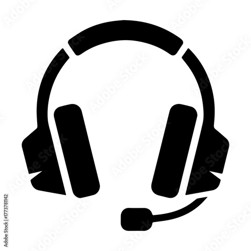 Headset Icon: Communication and Customer Support.