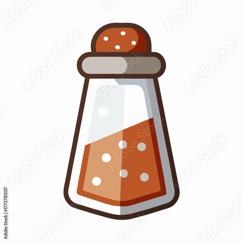 Salt shaker cartoon object on a white background vector illustration
