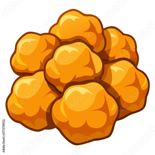Nuggets cartoon object on a white background vector illustration