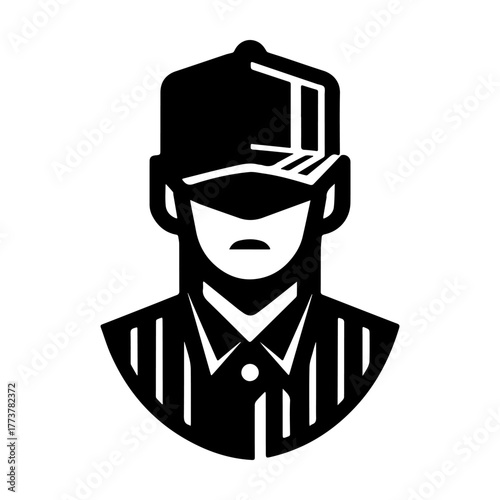 Referee Silhouette: A Focused and Professional Representation.