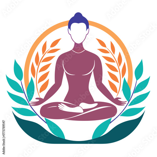 Relaxing body massage therapy illustration with a person receiving therapeutic touch and wellness treatment