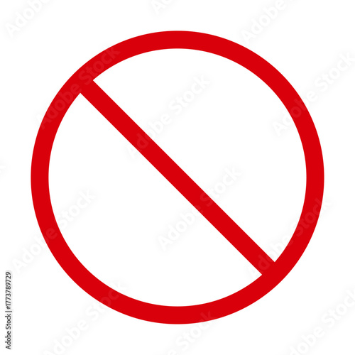 Set of Red Prohibition sign, Ban sign or Restriction Sign Icon for design in apps and web interfaces vector stock illustration eps 10