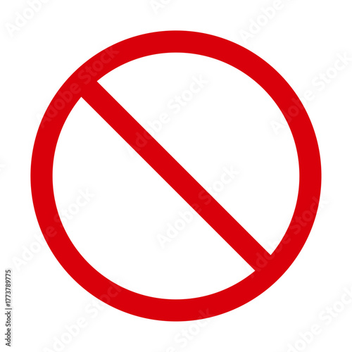 Set of Red Prohibition sign, Ban sign or Restriction Sign Icon for design in apps and web interfaces vector stock illustration eps 10