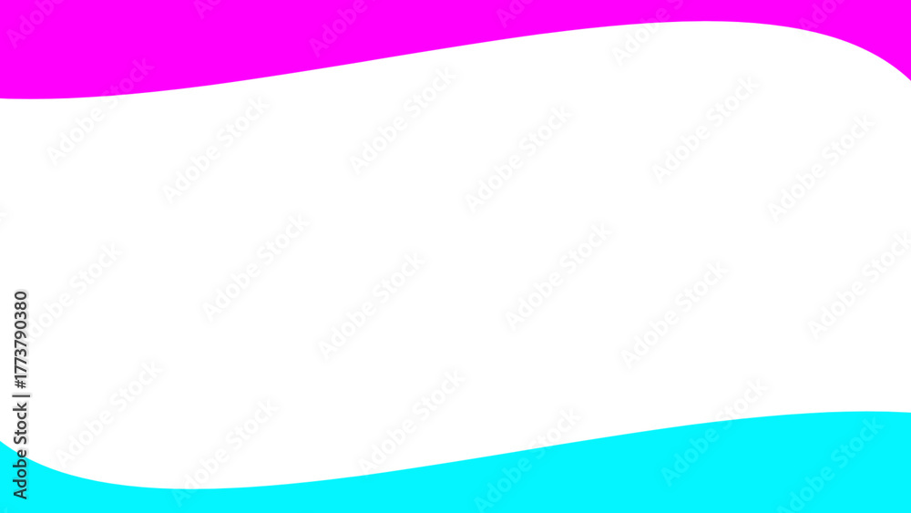 Fototapeta premium Modern pink and cyan border frame on transparent background PNG