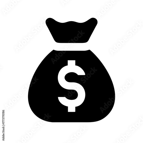Secure your financial future with this money bag icon representing wealth, savings, and prosperity, perfect for business and investment visuals