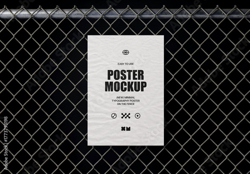 Fence Poster Mockup