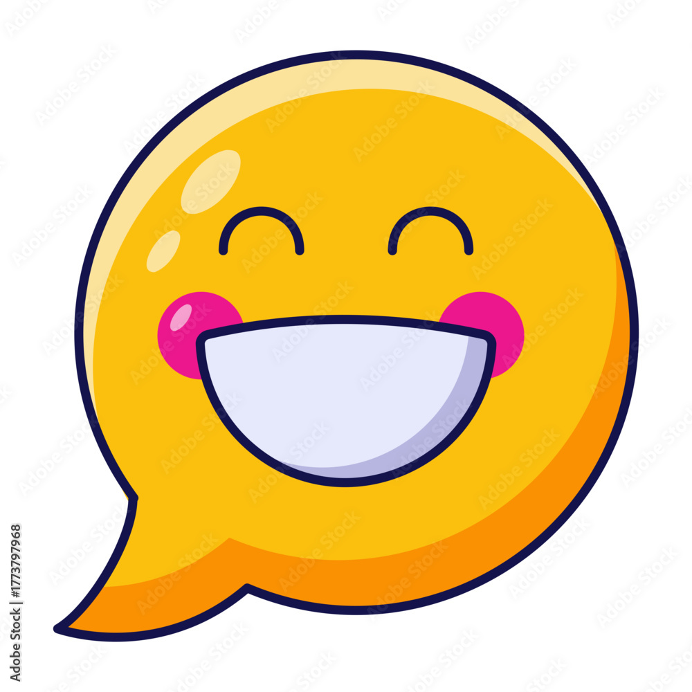Obraz premium A flat style icon representing chat emoji