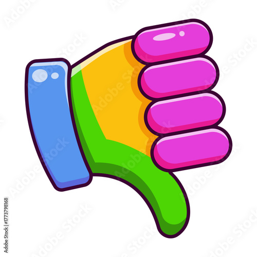 A flat style icon representing negative response