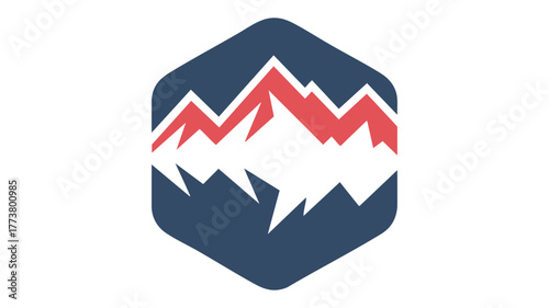 Abstract mountain peak logo design