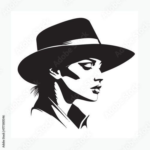 woman with hat