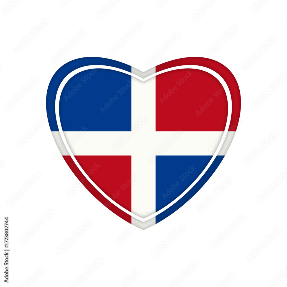 Obraz premium Flag of Dominican republic