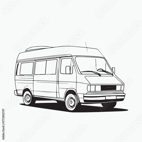 white van vector