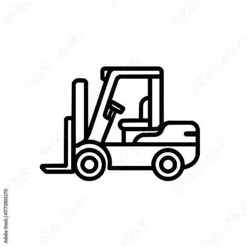 Forklift truck vector illustration for warehouse logistics and material handling equipment needs online now