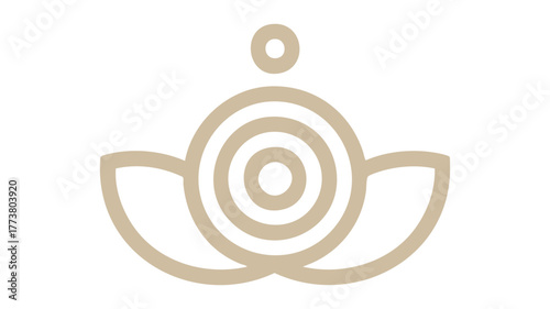 Abstract meditation symbol with concentric circles