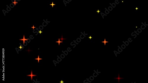 Wallpaper Mural Animation of glowing golden Christmas star top of tree with particles lighting up the stars on black. New Year and Christmas holiday concept. Winter holiday 4K video background. 3D, seamless loop. Torontodigital.ca