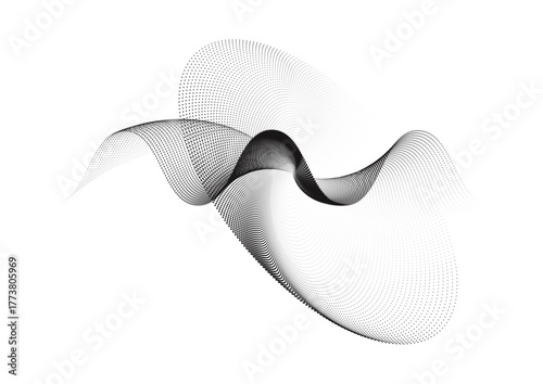 Abstract halftone geometry: visualizing spatial distortion and energy fields.