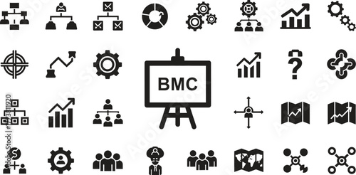 Business Model Canvas BMC Concept for Startup Strategy and Planning Design