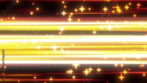 キラキラと集中線